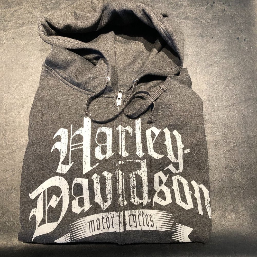 HARLEY DAVIDSON MEN HOODED ZIP SWEATSHIRT